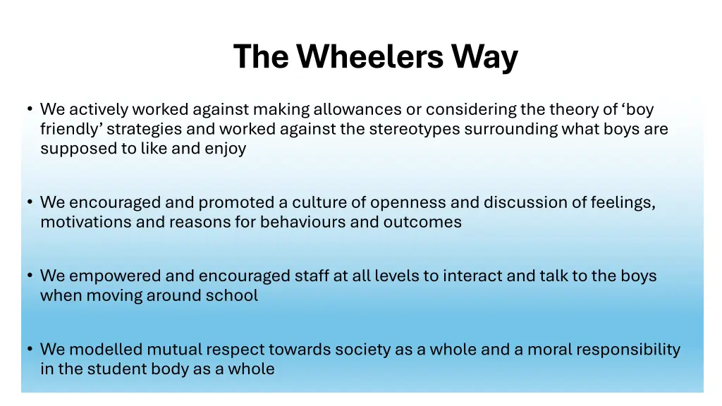 the wheelers way