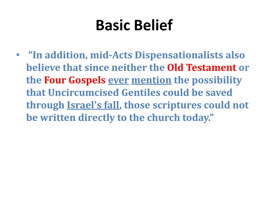 basic belief