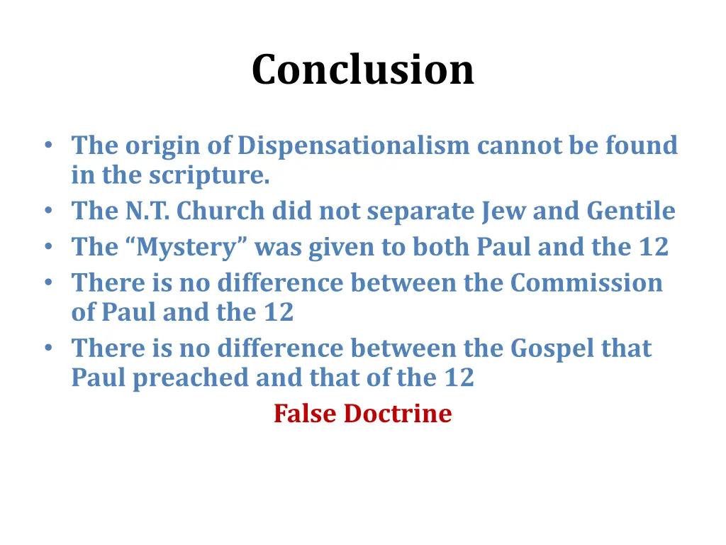 conclusion