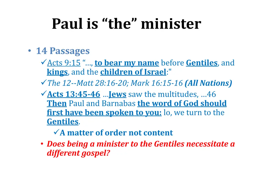 paul is the minister