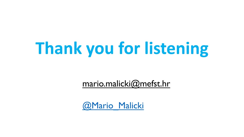 thank you for listening