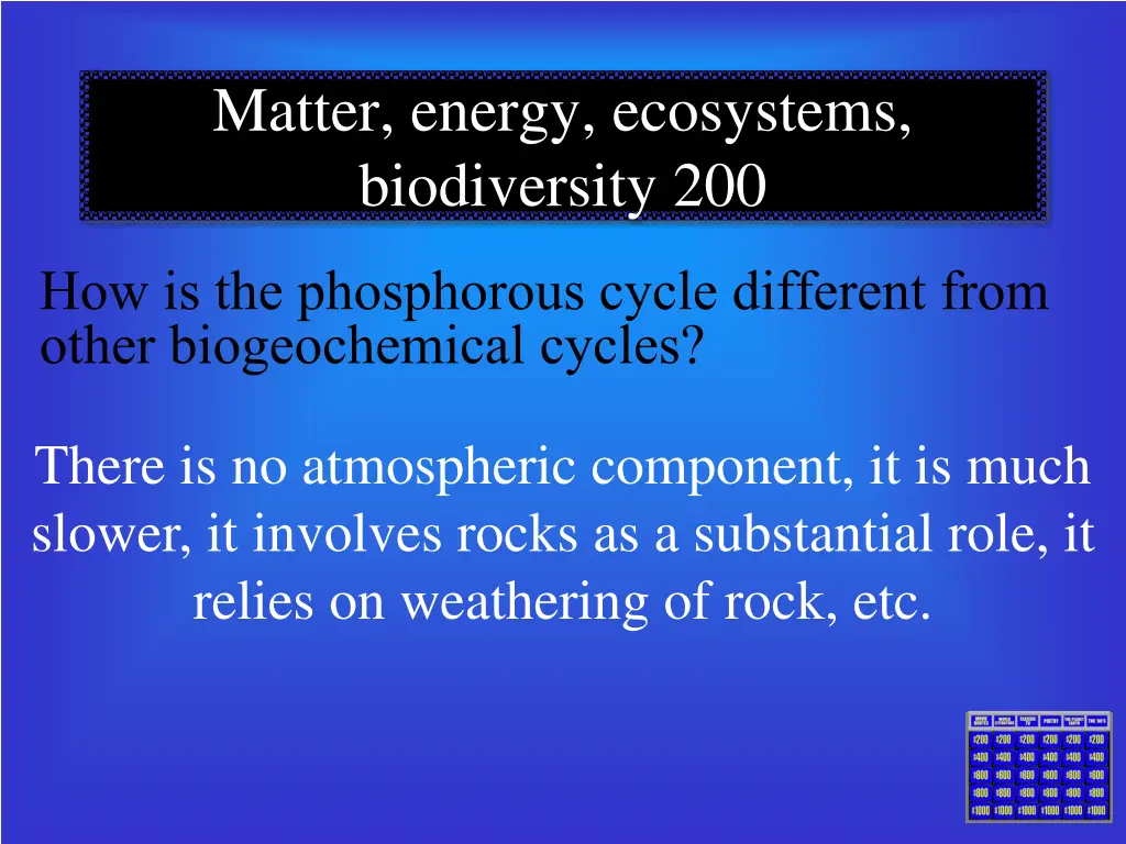 matter energy ecosystems biodiversity 200