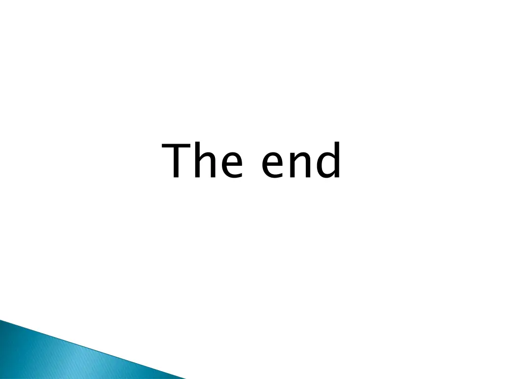 the end