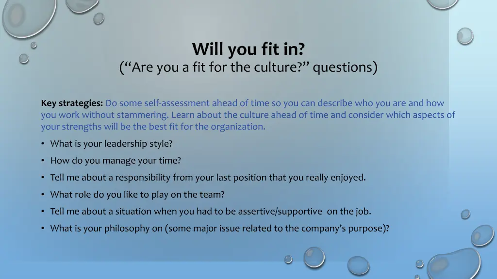 will you fit in
