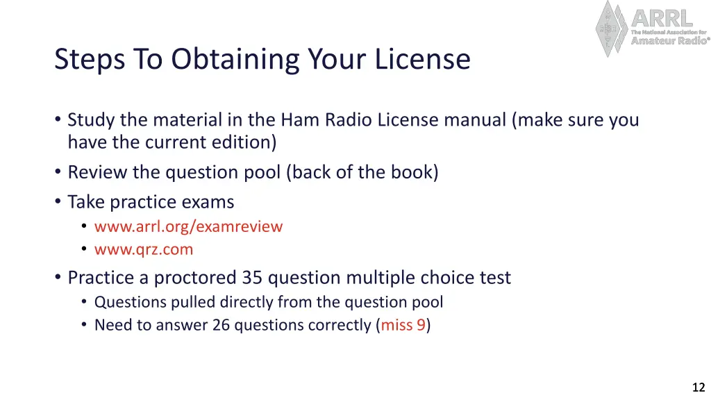 steps to obtaining your license