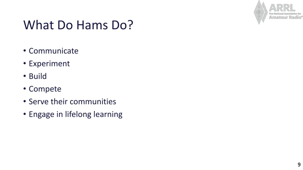 what do hams do