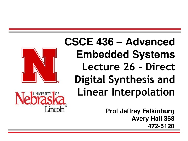 csce 436 advanced embedded systems lecture