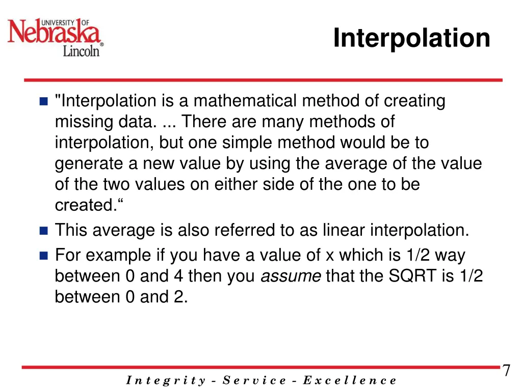 interpolation