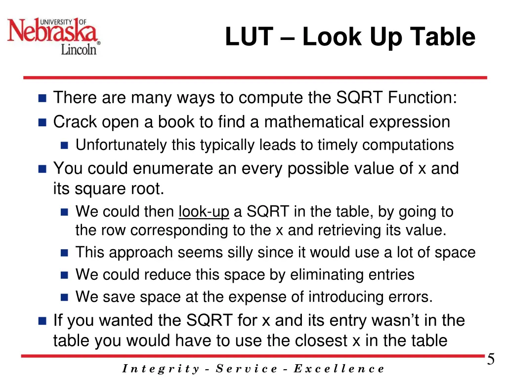 lut look up table 2