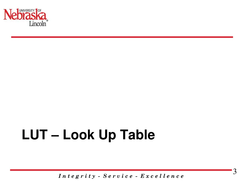 lut look up table