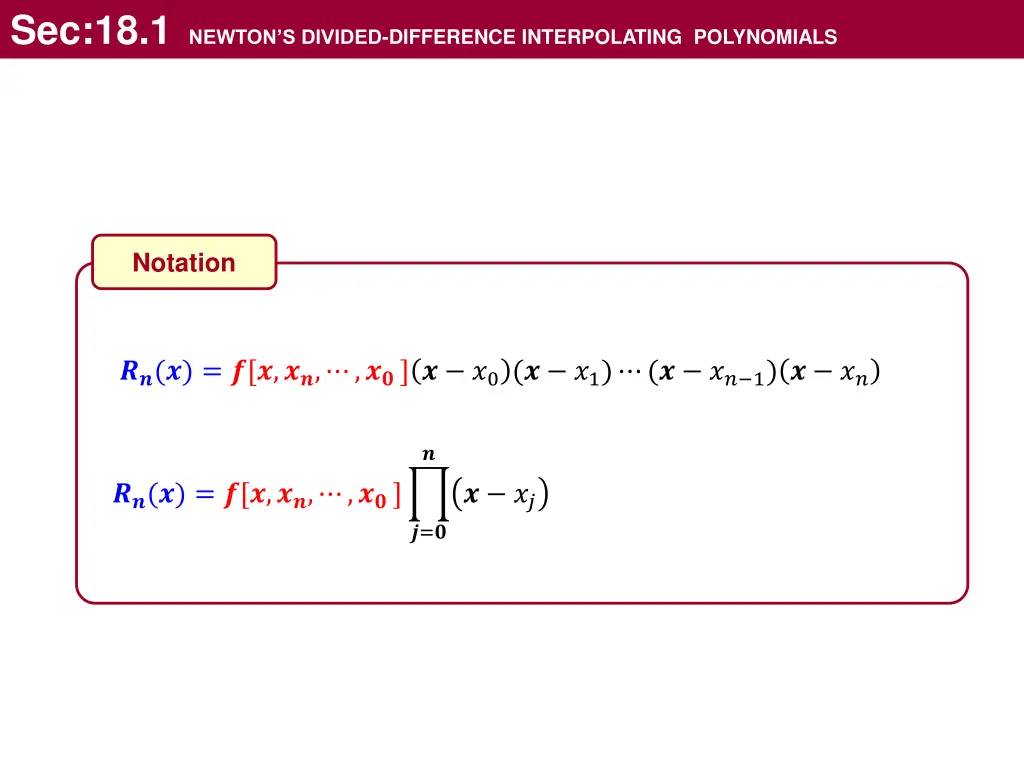 sec 18 1 newton s divided difference 21