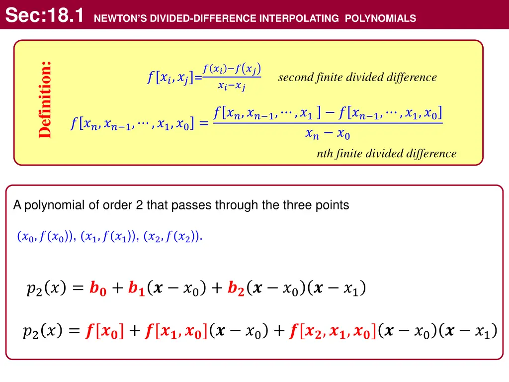 sec 18 1 newton s divided difference 5