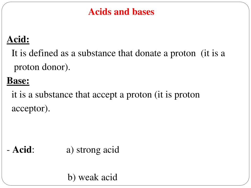 acids and bases 1
