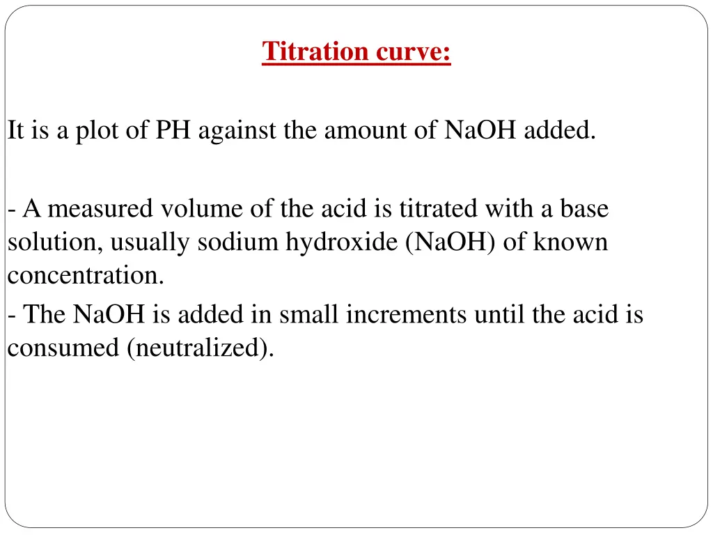 titration curve