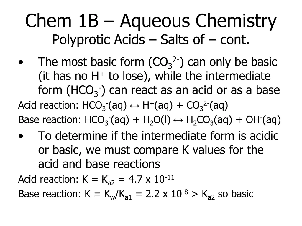 chem 1b aqueous chemistry polyprotic acids salts 1