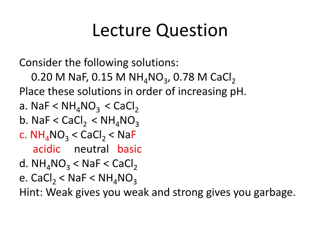 lecture question
