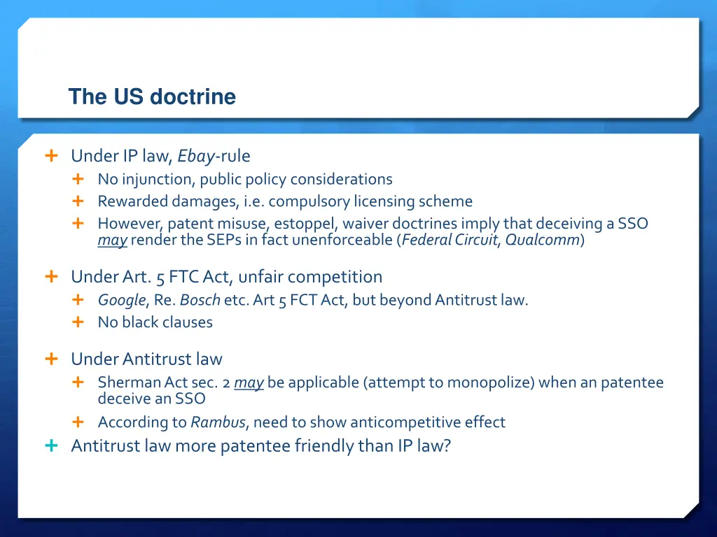 the us doctrine