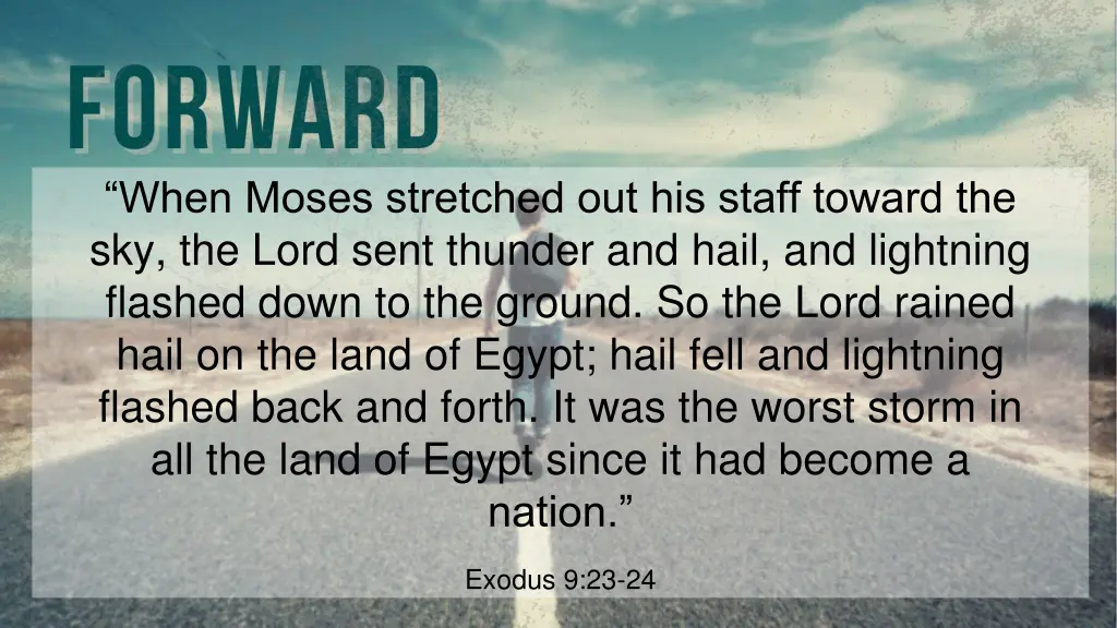 when moses stretched out his staff toward