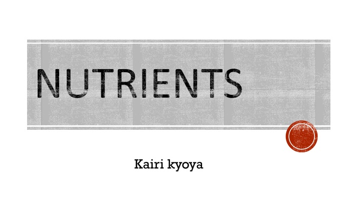 nutrients
