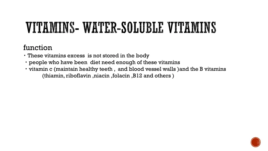 vitamins water soluble vitamins