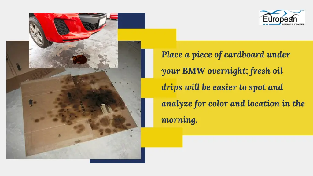 place a piece of cardboard under