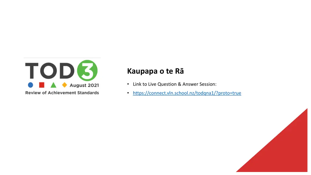 kaupapa o te r