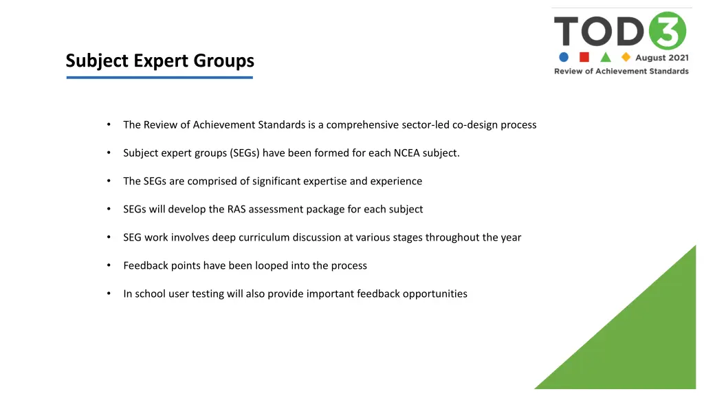 subject expert groups