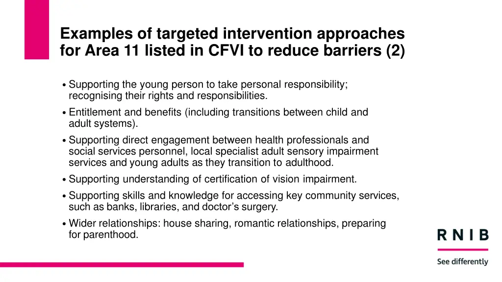 examples of targeted intervention approaches 1