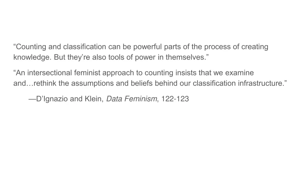 counting and classification can be powerful parts