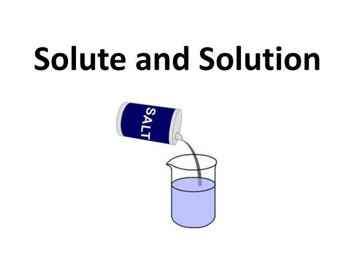 solute and solution
