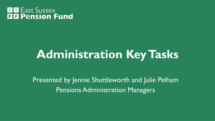 administration key tasks