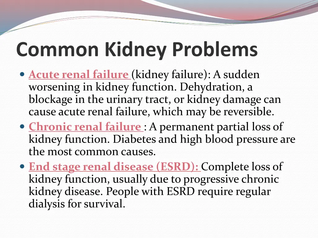 common kidney problems 5