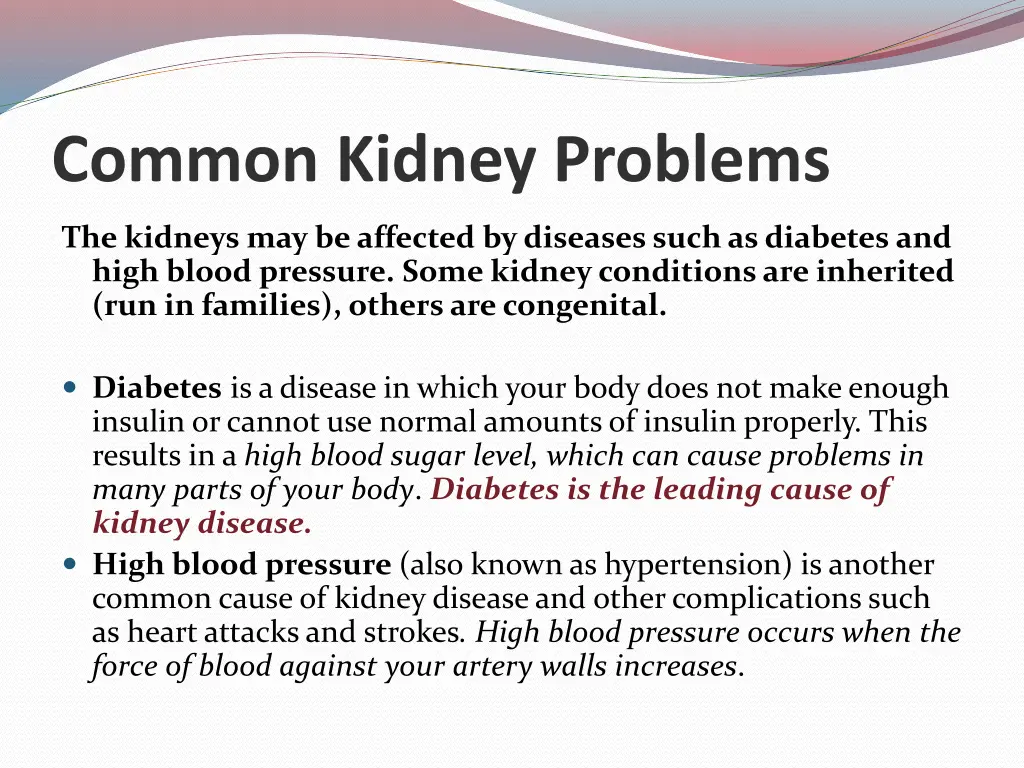 common kidney problems