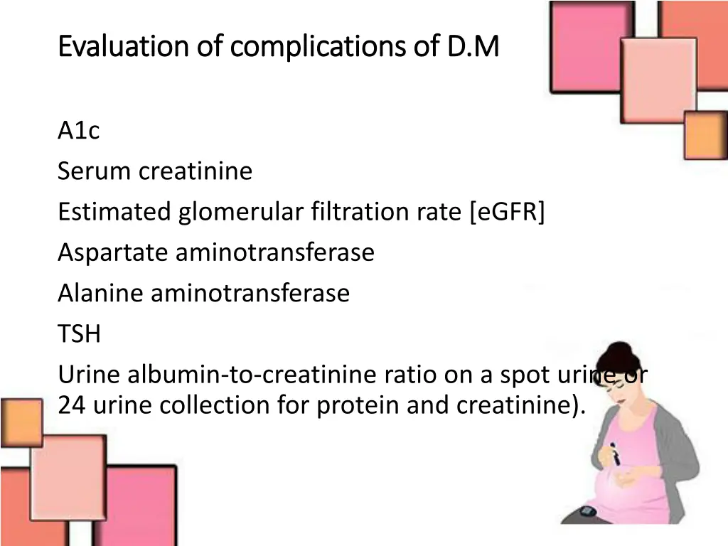 evaluation of complications of d m evaluation