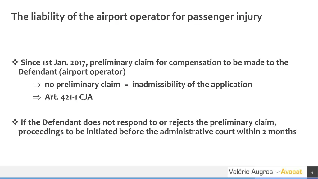 the liability of the airport operator 1