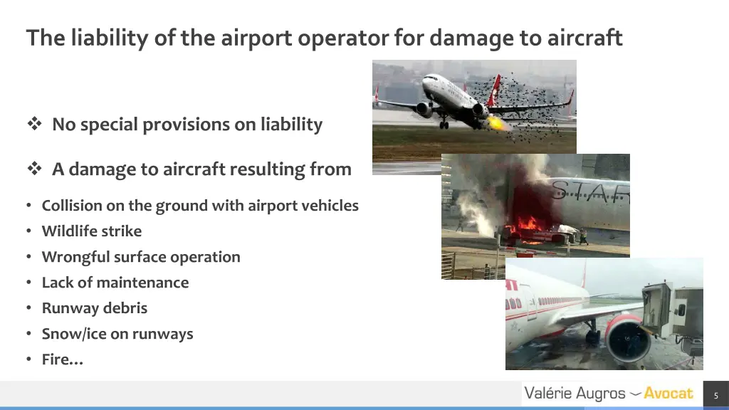 the liability of the airport operator for damage