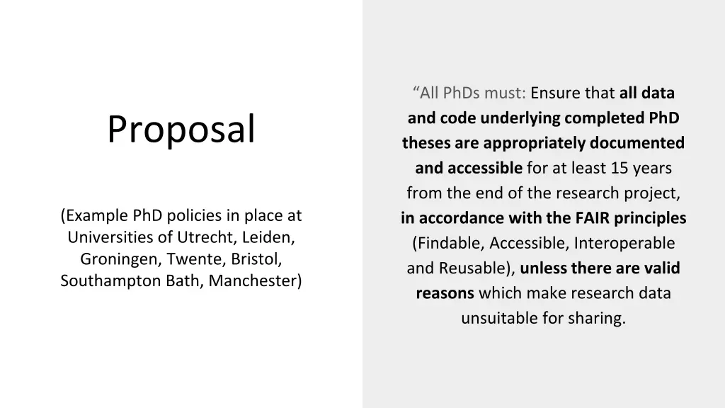 all phds must ensure that all data and code