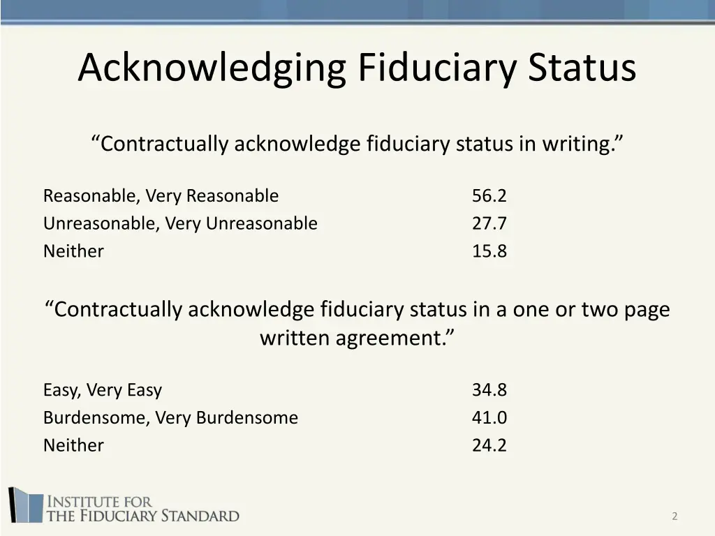 acknowledging fiduciary status