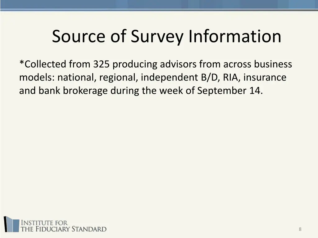 source of survey information