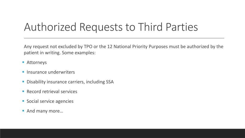authorized requests to third parties