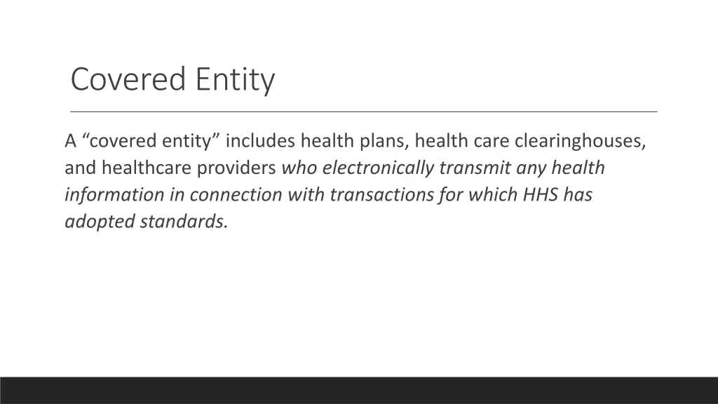covered entity