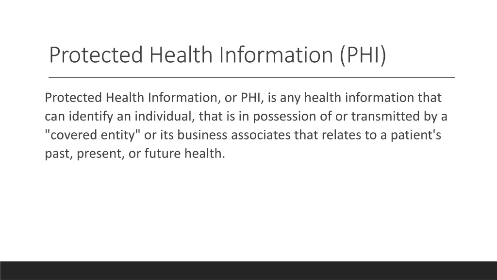 protected health information phi