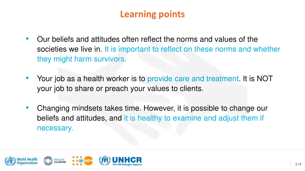 learning points