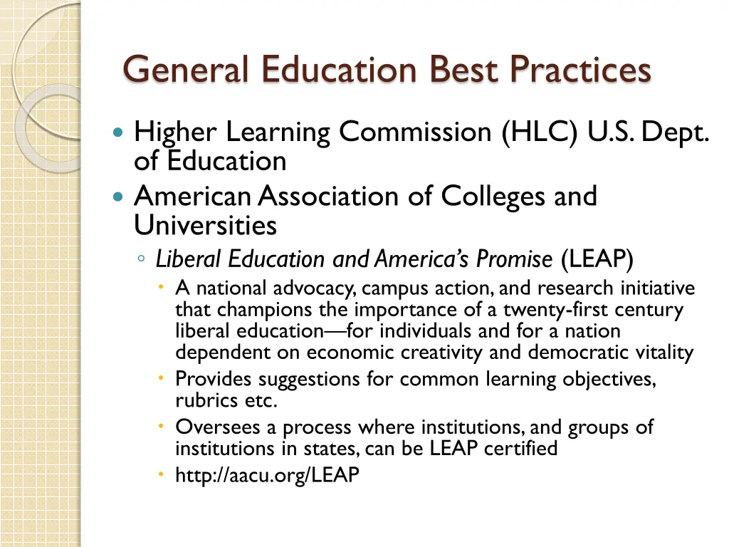 general education best practices