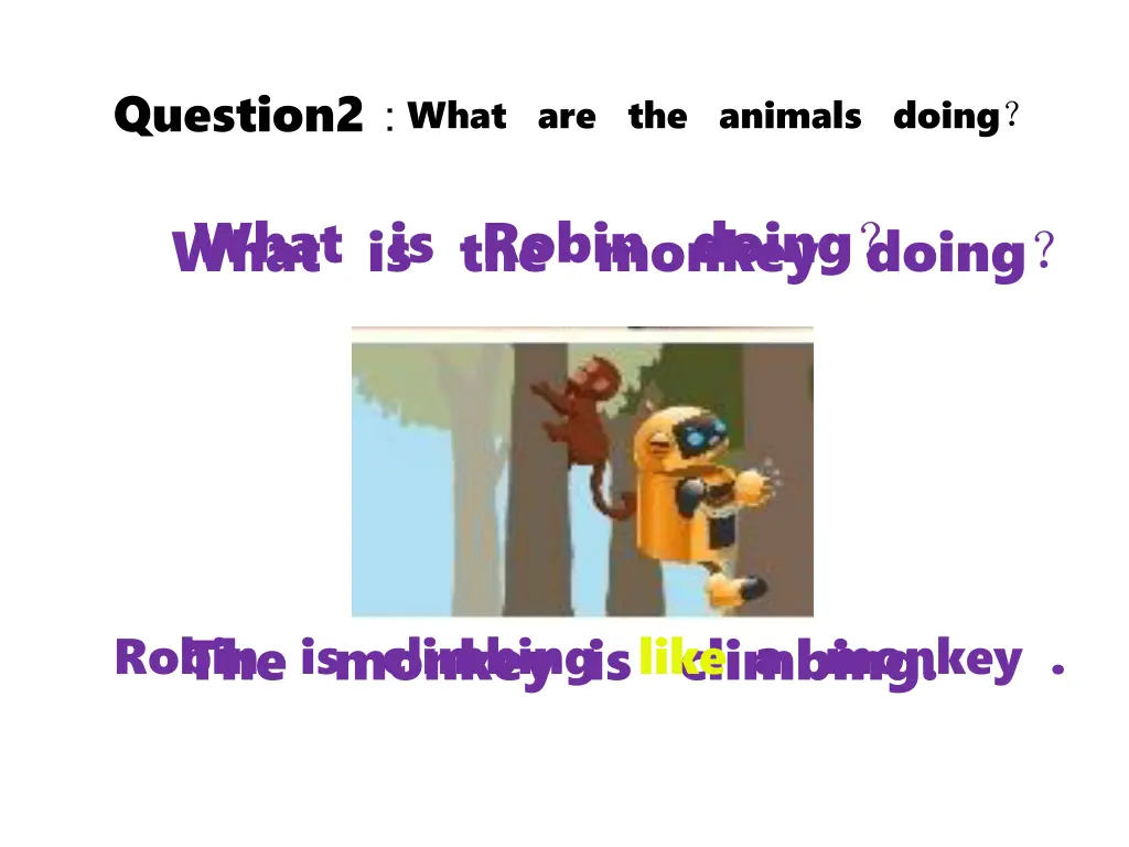question2 what are the animals doing 4
