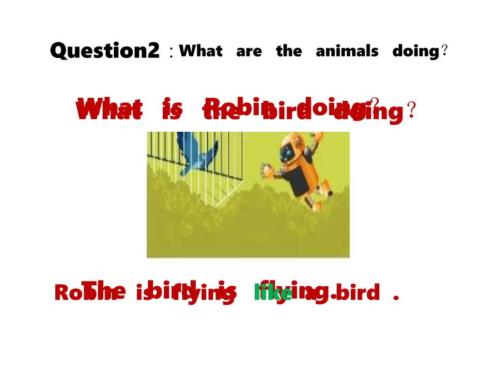 question2 what are the animals doing 5