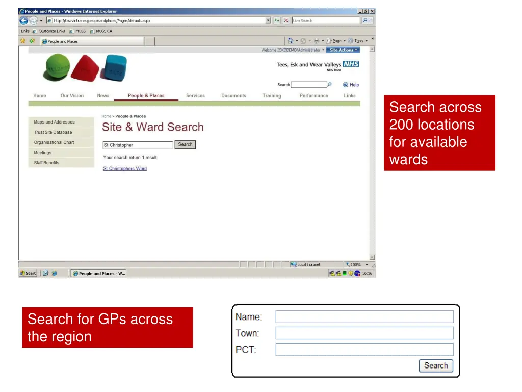 search across 200 locations for available wards