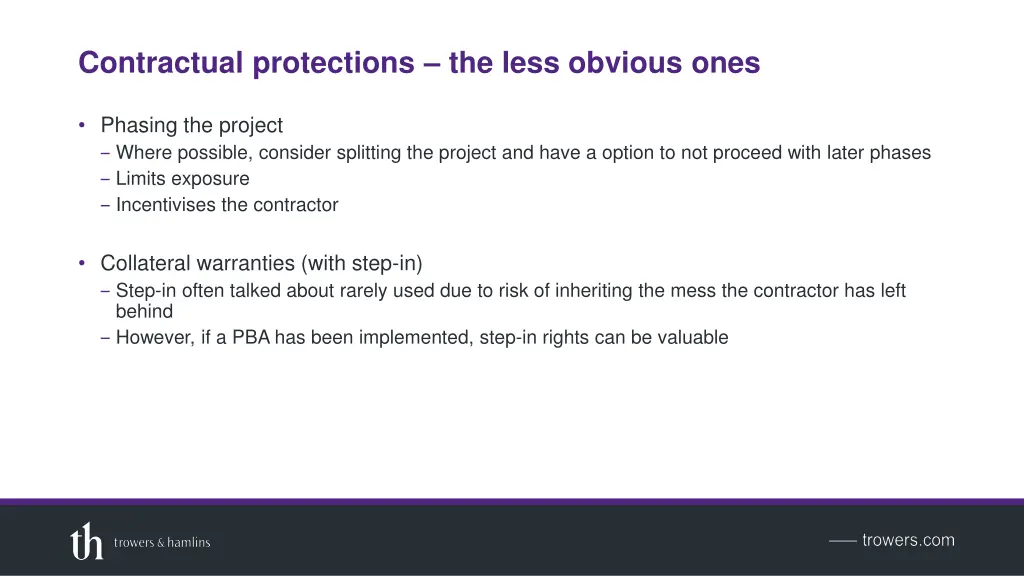 contractual protections the less obvious ones 1