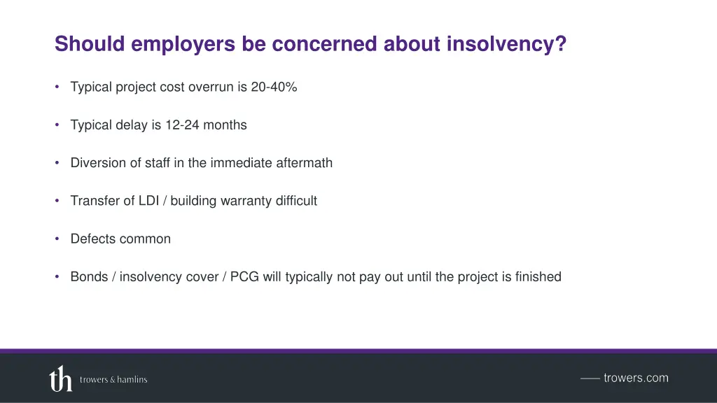 should employers be concerned about insolvency