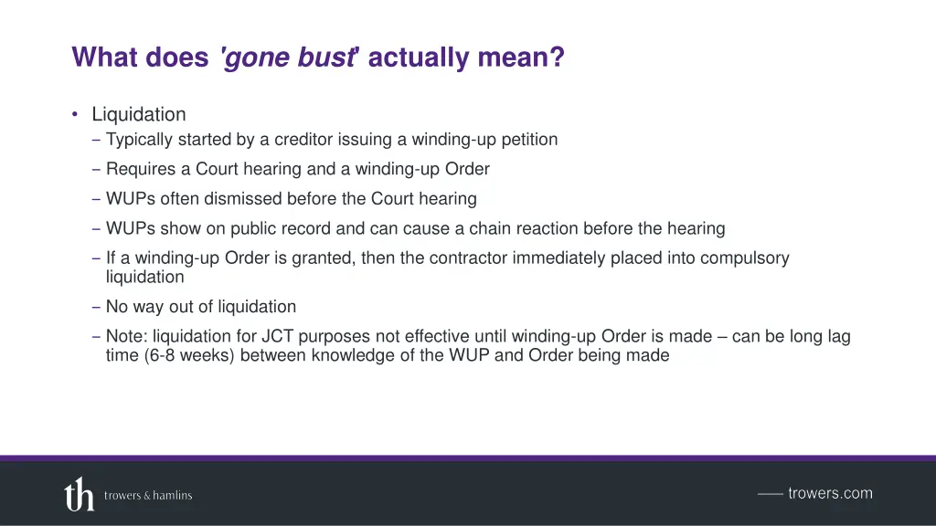 what does gone bust actually mean 1